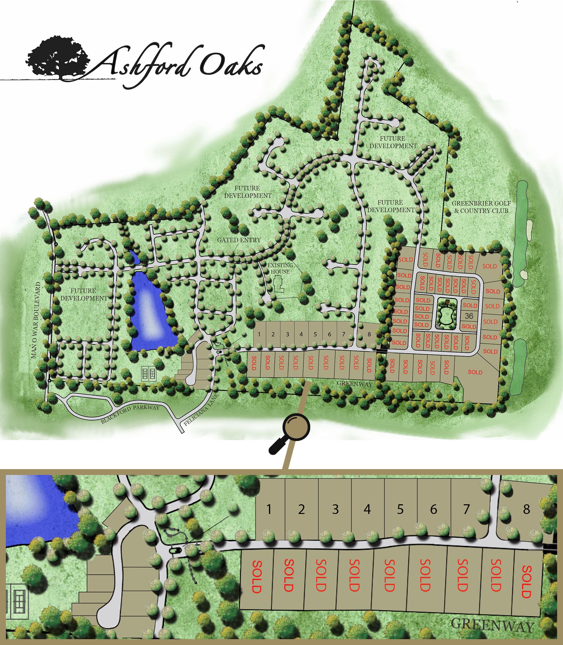 Available Lots Ashford Oaks